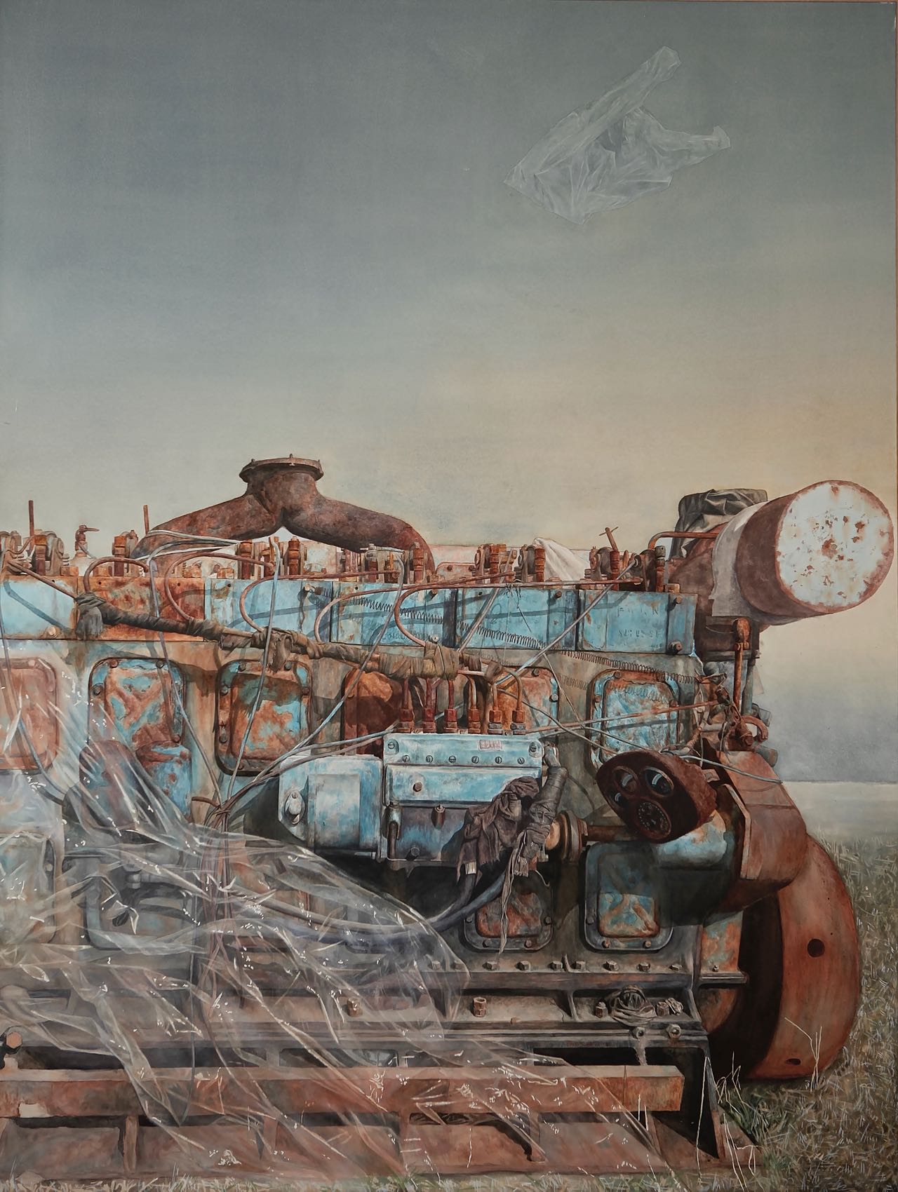 汪琪-水彩《和光同塵》150×120cm